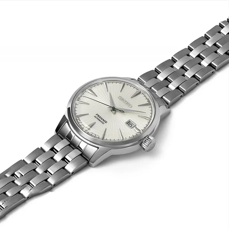 Seiko Men's  Presage Cocktail Time Silver Dial Watch | SRPG23J1